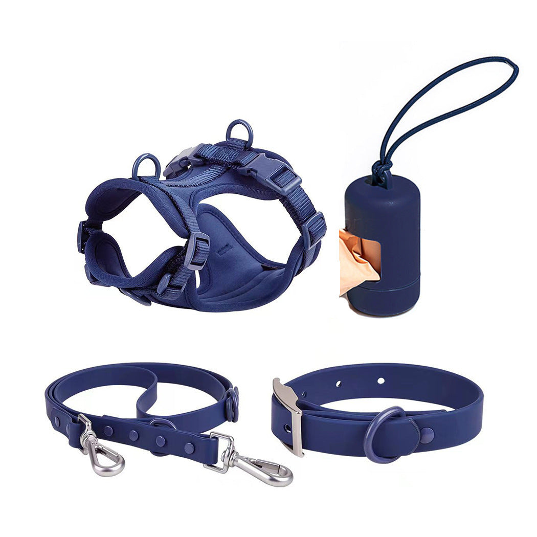 Luxury Dog Harness, Collar, Leash & Poop Bag Set.