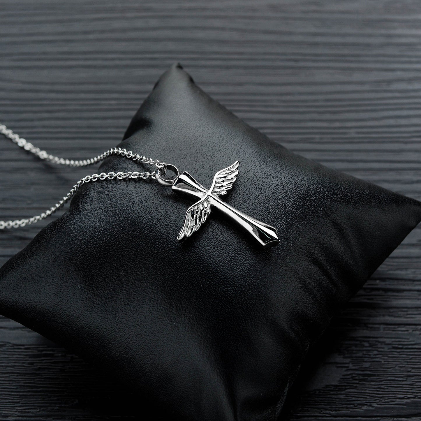 Guardian Cross Titanium Memorial Pendant