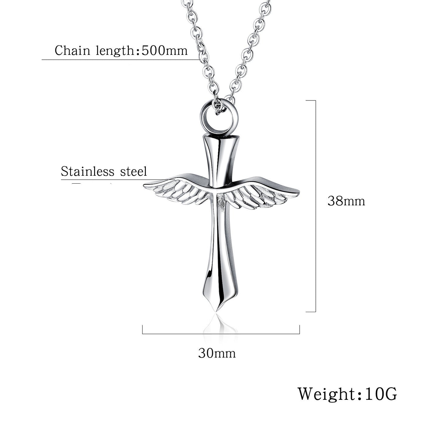Guardian Cross Titanium Memorial Pendant