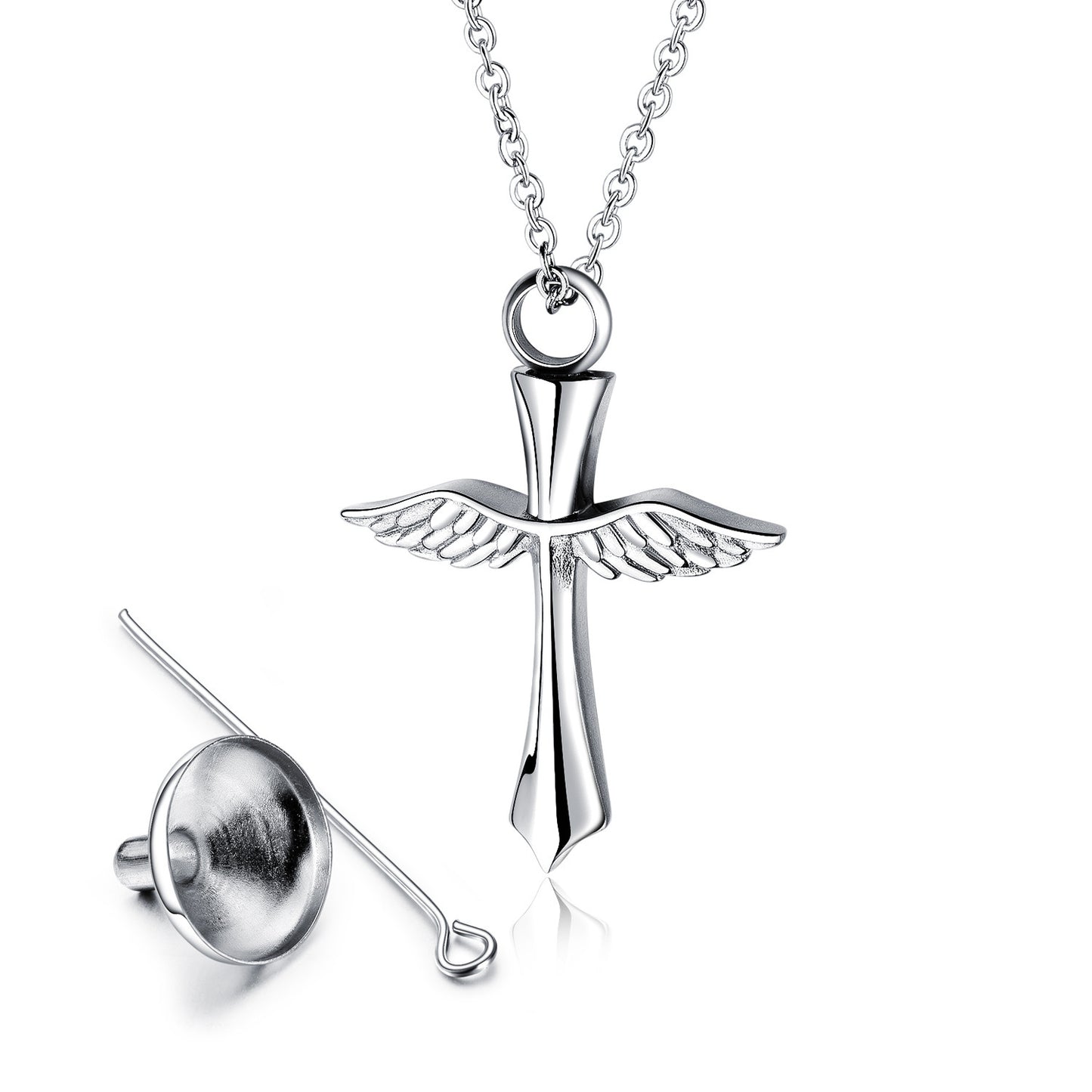 Guardian Cross Titanium Memorial Pendant