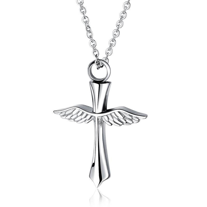 Guardian Cross Titanium Memorial Pendant