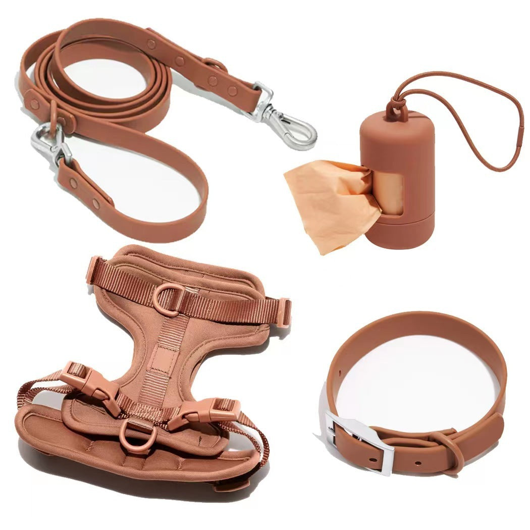 Luxury Dog Harness, Collar, Leash & Poop Bag Set.