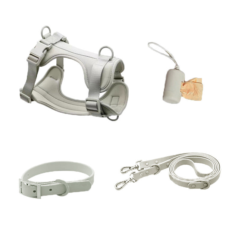 Luxury Dog Harness, Collar, Leash & Poop Bag Set.