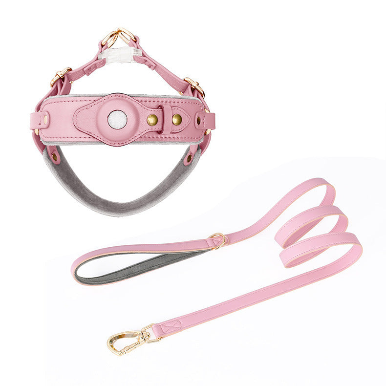 The Executive Leather AirTag Harness
