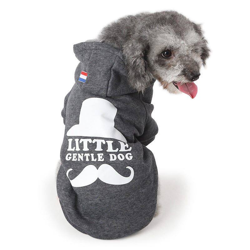 Bearded Dog Hoodie | Cozy Mustache Sweater for Small Dogs