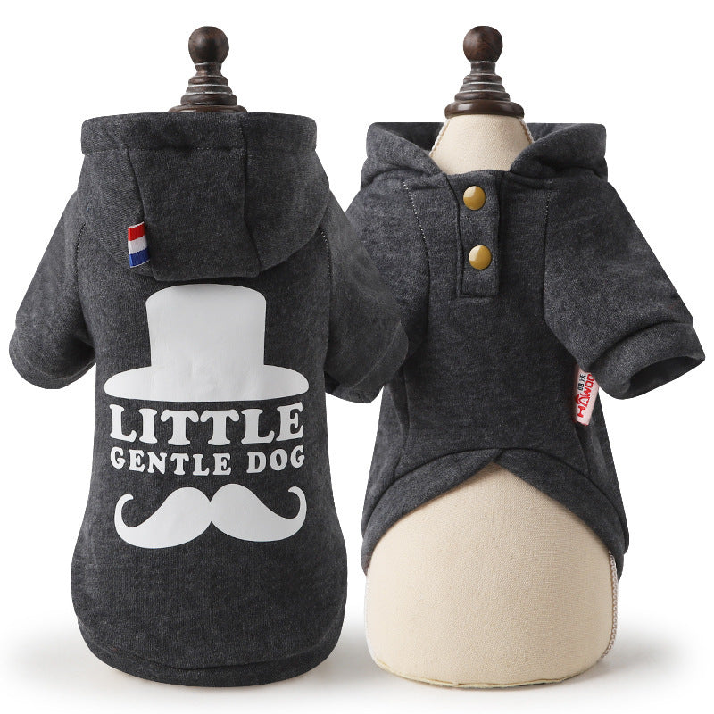 Bearded Dog Hoodie | Cozy Mustache Sweater for Small Dogs