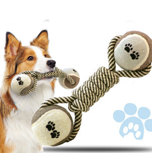 Pet Dumbbell Rope Chew Toy | Teeth Cleaning & Durable Play
