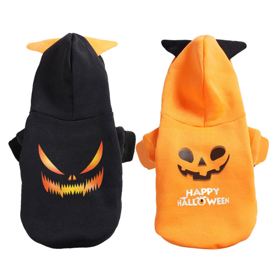 Halloween Pumpkin Dog Hoodie | Cozy Pet Costume for Spooky Fun