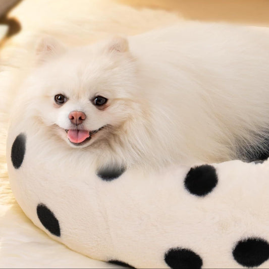 Luxury Donut Pet Bed – Chic Round Cat & Small Dog Bed with Plush Comfort, Washable & Non-Slip Base