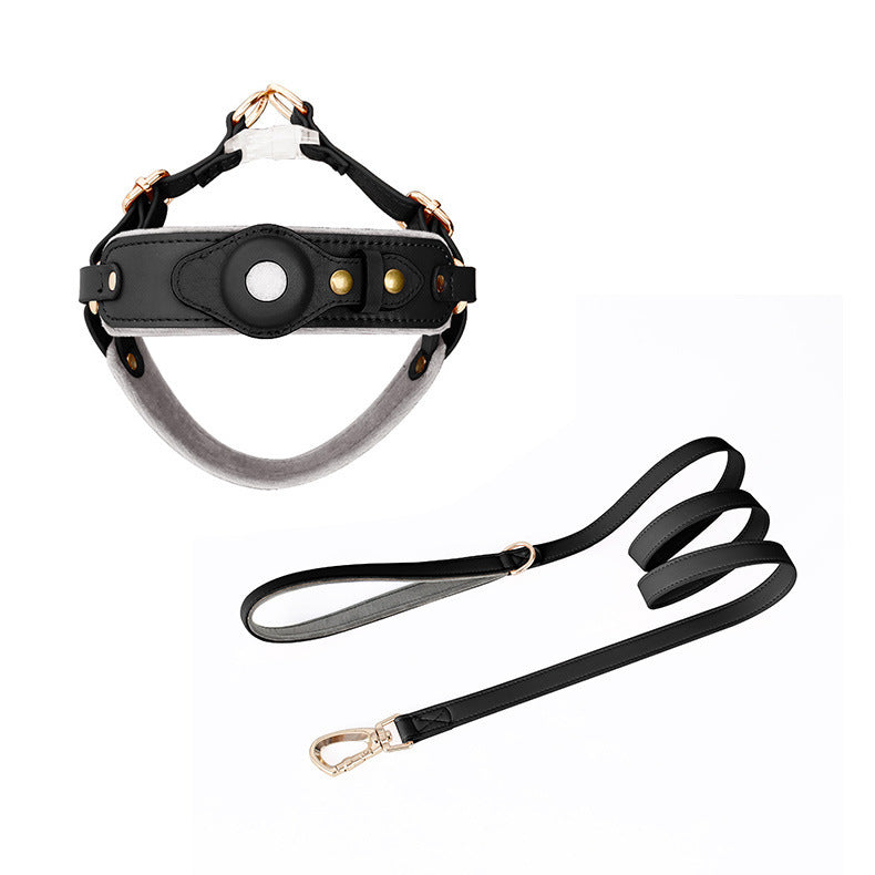 The Executive Leather AirTag Harness