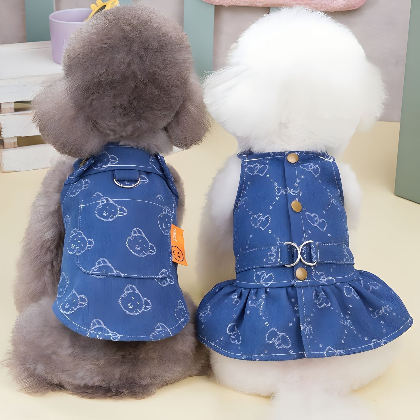Denim Princess Dog Dress | Lightweight, Cute & Stylish for Small Pets