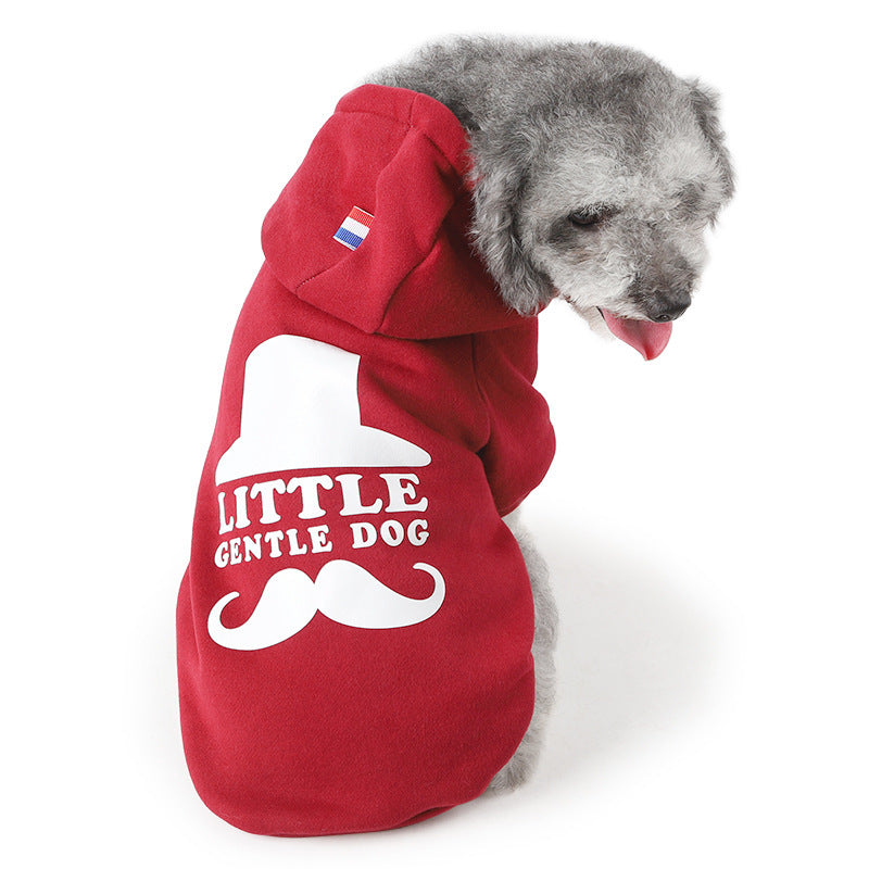Bearded Dog Hoodie | Cozy Mustache Sweater for Small Dogs