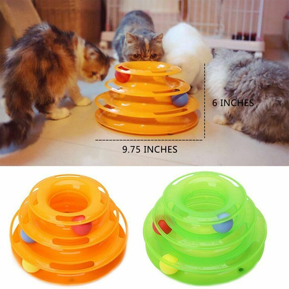 Cat Ball Tower Toy | 3-Level Interactive Track for Active Play