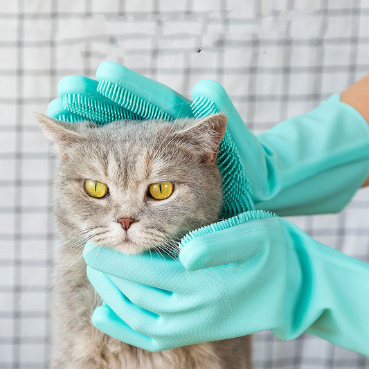 Pearly Paws Silicone Groom & Massage Gloves