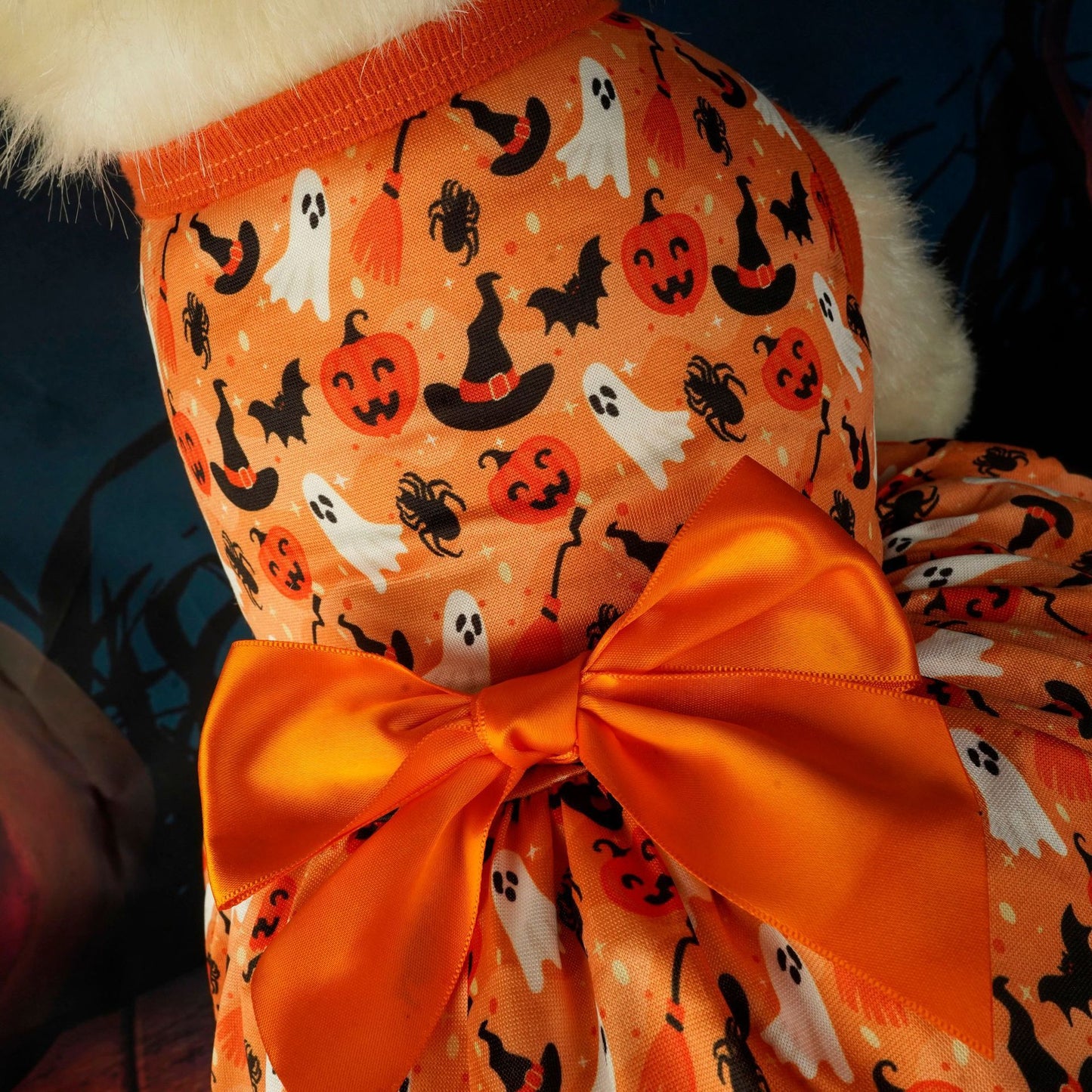 Halloween Pet Dress | Cute Pumpkin & Ghost Dog Outfit for Parties
